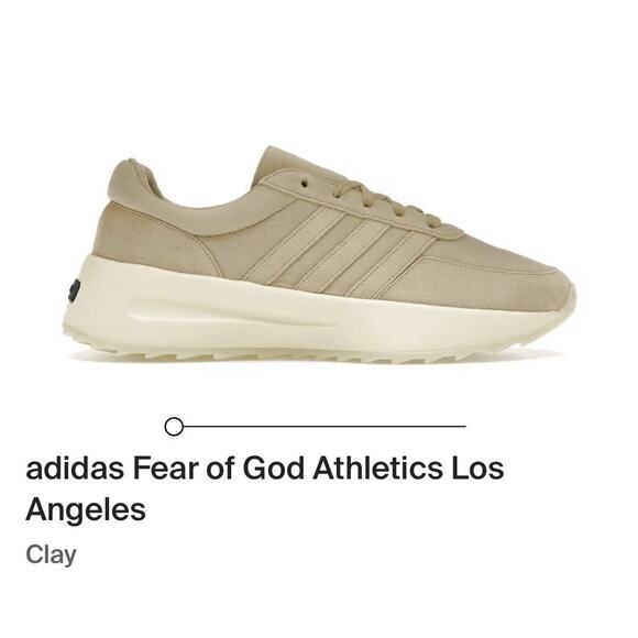 FEAR of GOD x ADIDAS Los Angeles Athletics Exclusive 10.5 Men Sneakers Clay - Picture 1 of 7